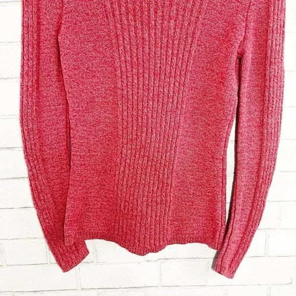 Sundance Pinkish Red Pullover Turtleneck Sweater Cotton Blend Women's Size XS - Picture 3 of 5